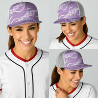 Purple Hawaii Palaka Honohono Pikake Baseball Net Cap Hawaiian Orchid Lei Polynesian Pattern LT14 - Polynesian Pride