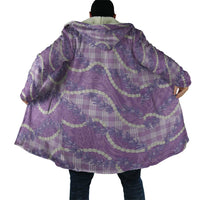 Purple Hawaii Palaka Honohono Pikake Cloak Hawaiian Orchid Lei Polynesian Pattern - Polynesian Pride