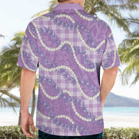 Purple Hawaii Palaka Honohono Pikake Hawaiian Shirt Hawaiian Orchid Lei Polynesian Pattern - Polynesian Pride
