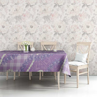 Purple Hawaii Palaka Honohono Pikake Tablecloth Hawaiian Orchid Lei Polynesian Pattern - Polynesian Pride