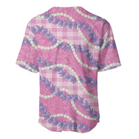 Pink Hawaii Palaka Honohono Pikake Baseball Jersey Hawaiian Orchid Lei Polynesian Pattern LT14 - Polynesian Pride