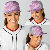 Pink Hawaii Palaka Honohono Pikake Baseball Net Cap Hawaiian Orchid Lei Polynesian Pattern LT14 - Polynesian Pride
