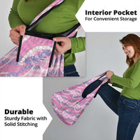 Pink Hawaii Palaka Honohono Pikake Grocery Bag Hawaiian Orchid Lei Polynesian Pattern - Polynesian Pride