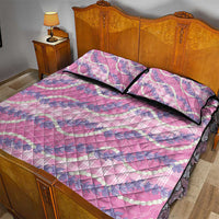 Pink Hawaii Palaka Honohono Pikake Quilt Bed Set Hawaiian Orchid Lei Polynesian Pattern - Polynesian Pride