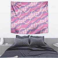 Pink Hawaii Palaka Honohono Pikake Tapestry Hawaiian Orchid Lei Polynesian Pattern - Polynesian Pride