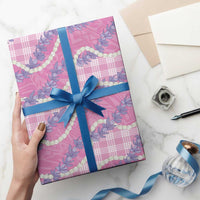 Pink Hawaii Palaka Honohono Pikake Wrapping Paper Hawaiian Orchid Lei Polynesian Pattern - Polynesian Pride