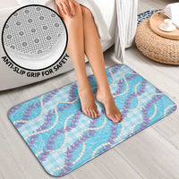 Blue Hawaii Palaka Honohono Pikake Bathroom Set Hawaiian Orchid Lei Polynesian Pattern - Polynesian Pride