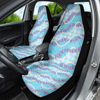 Blue Hawaii Palaka Honohono Pikake Car Seat Cover Hawaiian Orchid Lei Polynesian Pattern - Polynesian Pride
