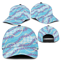 Blue Hawaii Palaka Honohono Pikake Classic Cap Hawaiian Orchid Lei Polynesian Pattern LT14 - Polynesian Pride