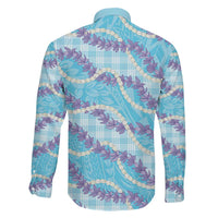 Blue Hawaii Palaka Honohono Pikake Family Matching Mermaid Dress and Hawaiian Shirt Hawaiian Orchid Lei Polynesian Pattern LT14 - Polynesian Pride