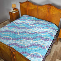 Blue Hawaii Palaka Honohono Pikake Quilt Hawaiian Orchid Lei Polynesian Pattern - Polynesian Pride