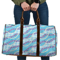 Blue Hawaii Palaka Honohono Pikake Travel Bag Hawaiian Orchid Lei Polynesian Pattern - Polynesian Pride