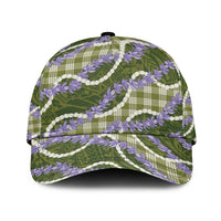 Green Hawaii Palaka Honohono Pikake Classic Cap Hawaiian Orchid Lei Polynesian Pattern LT14 Universal Fit Green - Polynesian Pride