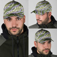Green Hawaii Palaka Honohono Pikake Classic Cap Hawaiian Orchid Lei Polynesian Pattern LT14 - Polynesian Pride