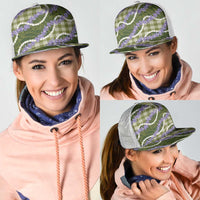 Green Hawaii Palaka Honohono Pikake Mesh Trucker Cap Hawaiian Orchid Lei Polynesian Pattern LT14 - Polynesian Pride