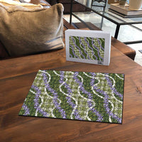 Green Hawaii Palaka Honohono Pikake Puzzle Hawaiian Orchid Lei Polynesian Pattern - Polynesian Pride