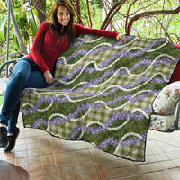 Green Hawaii Palaka Honohono Pikake Quilt Hawaiian Orchid Lei Polynesian Pattern - Polynesian Pride