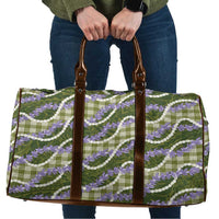 Green Hawaii Palaka Honohono Pikake Travel Bag Hawaiian Orchid Lei Polynesian Pattern - Polynesian Pride