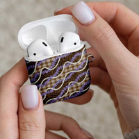 Brown Hawaii Palaka Honohono Pikake AirPods Case Hawaiian Orchid Lei Polynesian Pattern LT14 - Polynesian Pride