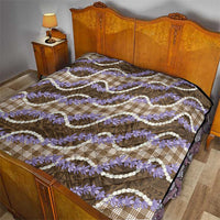 Brown Hawaii Palaka Honohono Pikake Quilt Hawaiian Orchid Lei Polynesian Pattern - Polynesian Pride