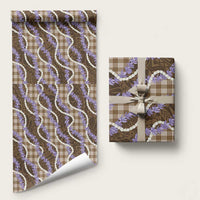 Brown Hawaii Palaka Honohono Pikake Wrapping Paper Hawaiian Orchid Lei Polynesian Pattern - Polynesian Pride