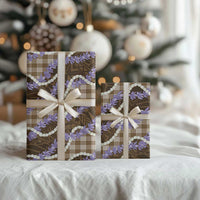 Brown Hawaii Palaka Honohono Pikake Wrapping Paper Hawaiian Orchid Lei Polynesian Pattern - Polynesian Pride