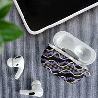 Black Hawaii Palaka Honohono Pikake AirPods Case Hawaiian Orchid Lei Polynesian Pattern LT14 - Polynesian Pride