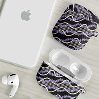 Black Hawaii Palaka Honohono Pikake AirPods Case Hawaiian Orchid Lei Polynesian Pattern LT14 - Polynesian Pride