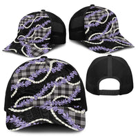 Black Hawaii Palaka Honohono Pikake Baseball Net Cap Hawaiian Orchid Lei Polynesian Pattern LT14 - Polynesian Pride