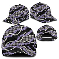Black Hawaii Palaka Honohono Pikake Classic Cap Hawaiian Orchid Lei Polynesian Pattern LT14 - Polynesian Pride