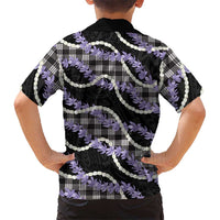 Black Hawaii Palaka Honohono Pikake Family Matching Mermaid Dress and Hawaiian Shirt Hawaiian Orchid Lei Polynesian Pattern - Polynesian Pride