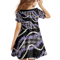 Black Hawaii Palaka Honohono Pikake Family Matching Off Shoulder Maxi Dress and Hawaiian Shirt Hawaiian Orchid Lei Polynesian Pattern - Polynesian Pride