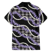 Black Hawaii Palaka Honohono Pikake Family Matching Tank Maxi Dress and Hawaiian Shirt Hawaiian Orchid Lei Polynesian Pattern - Polynesian Pride