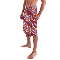 Red Hawaii Palaka Honohono Pikake Lavalava Hawaiian Orchid Lei Polynesian Pattern - Polynesian Pride