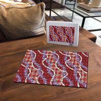 Red Hawaii Palaka Honohono Pikake Puzzle Hawaiian Orchid Lei Polynesian Pattern - Polynesian Pride