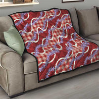 Red Hawaii Palaka Honohono Pikake Quilt Hawaiian Orchid Lei Polynesian Pattern - Polynesian Pride