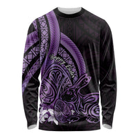 Purple Polynesia Easter Day Long Sleeve Shirt Eggs With Bunny Polynesian Pattern LT14 Unisex Purple - Polynesian Pride