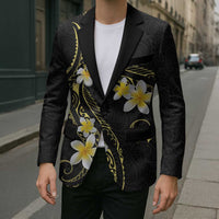Polynesia Tattoo With Plumeria Blazer Elegant Vibes
