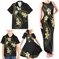 Polynesia Tattoo With Plumeria Family Matching Tank Maxi Dress and Hawaiian Shirt Elegant Vibes