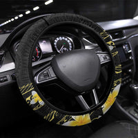 Polynesia Tattoo With Plumeria Steering Wheel Cover Elegant Vibes