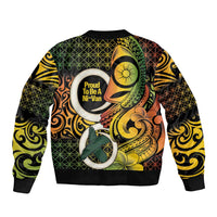 Vanuatu 1980 Sleeve Zip Bomber Jacket Ni-Van Tamtam Sand Drawing Pattern LT14 - Polynesian Pride