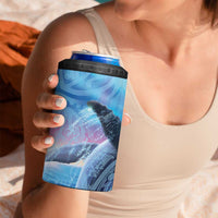 New Zealand Matariki Humpback Whale 4 in 1 Can Cooler Tumbler Paikea Maori New Year Blue Galaxy