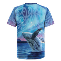 New Zealand Matariki Humpback Whale Rugby Jersey Paikea Maori New Year Blue Galaxy
