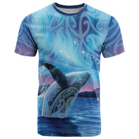 New Zealand Matariki Humpback Whale T Shirt Paikea Maori New Year Blue Galaxy