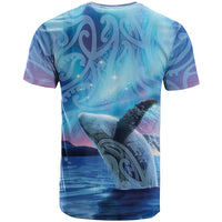 New Zealand Matariki Humpback Whale T Shirt Paikea Maori New Year Blue Galaxy