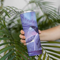 New Zealand Matariki Humpback Whale Skinny Tumbler Paikea Maori New Year Purple Galaxy