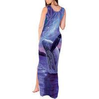 New Zealand Matariki Humpback Whale Tank Maxi Dress Paikea Maori New Year Purple Galaxy