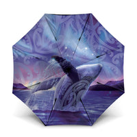 New Zealand Matariki Humpback Whale Umbrella Paikea Maori New Year Purple Galaxy LT14 One Size Folded 11.42 inch Opened Diameter 37.4 inch Purple - Polynesian Pride