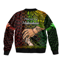 Polynesian Pride Father Day Hawaii Sleeve Zip Bomber Jacket Kanaka Kakau Hauoli La Makuakane LT14 - Polynesian Pride