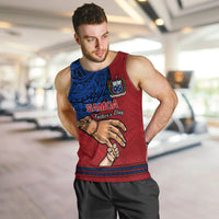 Polynesian Pride Father Day Samoa Men Tank Top Manuia le Aso Sa o Tama Red Version LT14 - Polynesian Pride